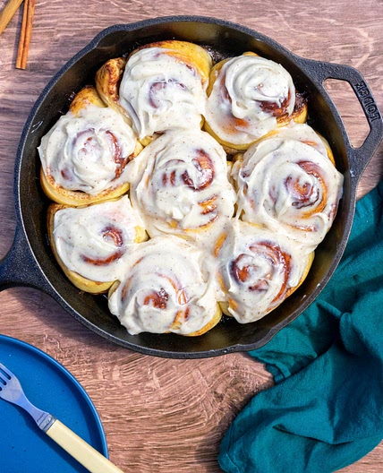 Sourdough Cinnamon Rolls with Brown Butter Cream Cheese Frosting