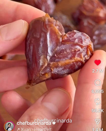 Chocolate covered date hearts