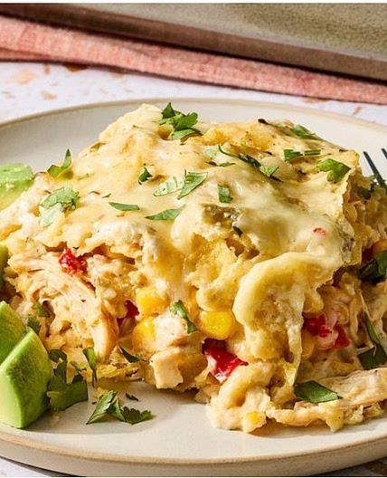 White Chicken Enchilada Casserole