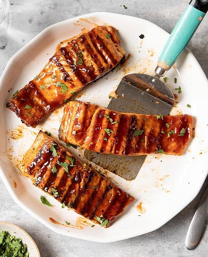 Grilled Barbecued Salmon