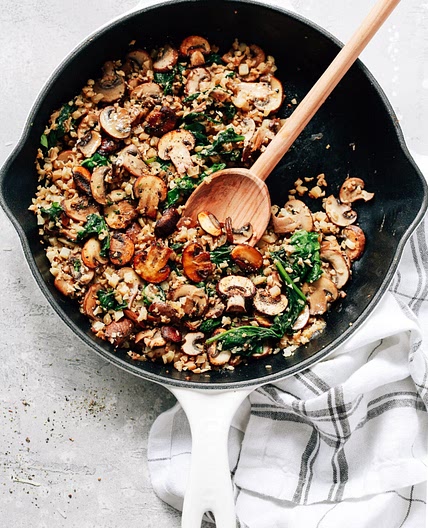 Cauliflower Rice with Mushrooms