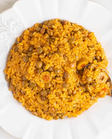 Puerto Rican Rice & Beans with Sofrito (Arroz con Gandules)