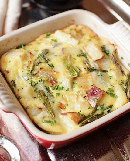 Crustless Asparagus Quiche For One
