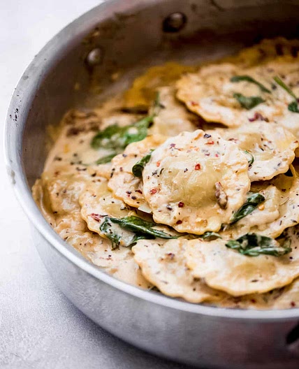Date Night Creamy Tuscan Ravioli