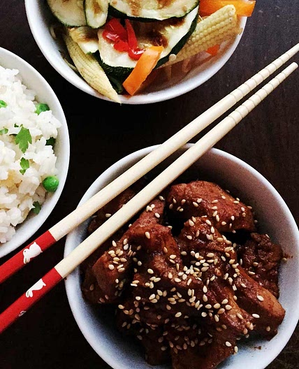 Sticky chinese pork