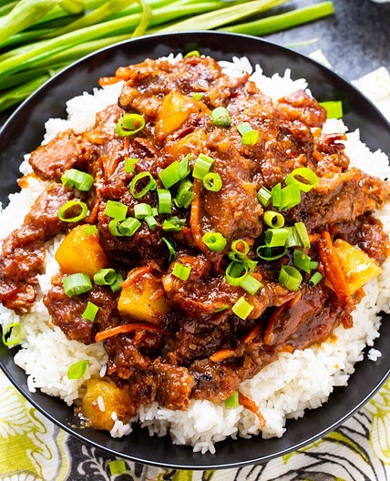 Spicy Mongolian Beef and Pineapple