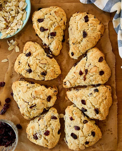 Easy Cranberry Almond Scones