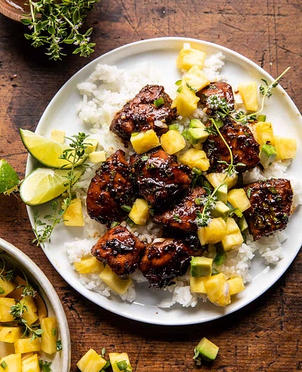 30 Minute Pineapple Chicken with Coconut Rice