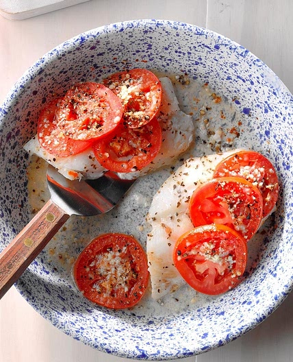 Tomato-Basil Baked Fish