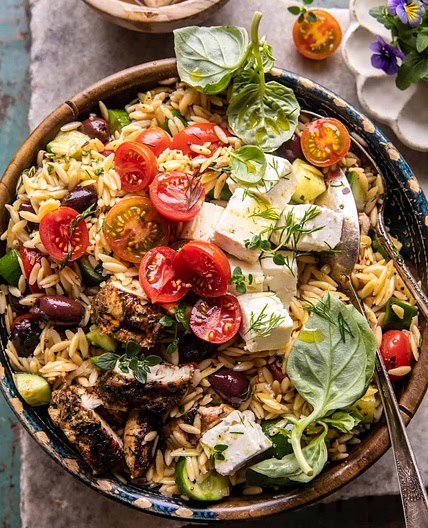 Greek Chicken Orzo Salad