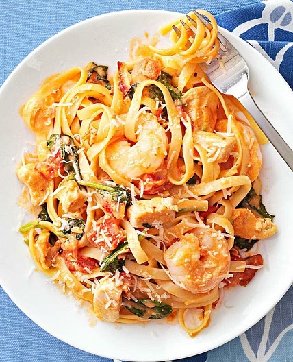 Chicken & Shrimp Fettuccine