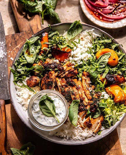 Sheet Pan Sun-Dried Tomato Chicken Bowls