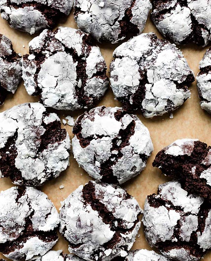 Double Chocolate Crinkle Cookies