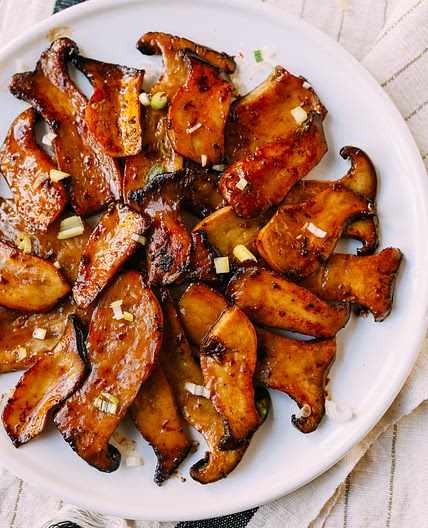 Soy Butter Glazed King Oyster Mushrooms