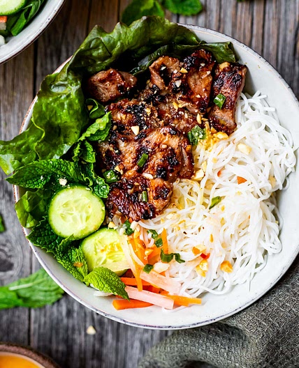 Bun Thit Nuong (Vietnamese Grilled Pork Vermicelli Bowls)