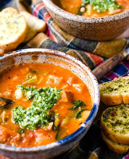 Easy winter vegetable soup recipe