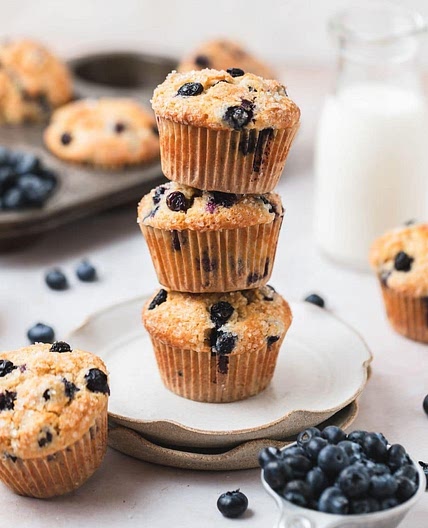Sourdough Blueberry Muffins