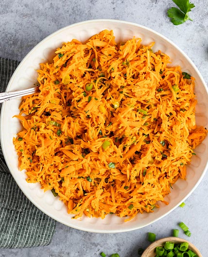 French Grated Carrot Salad with Lemon Dijon Vinaigrette