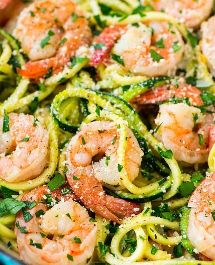 Healthy Shrimp Scampi with Zucchini Noodles