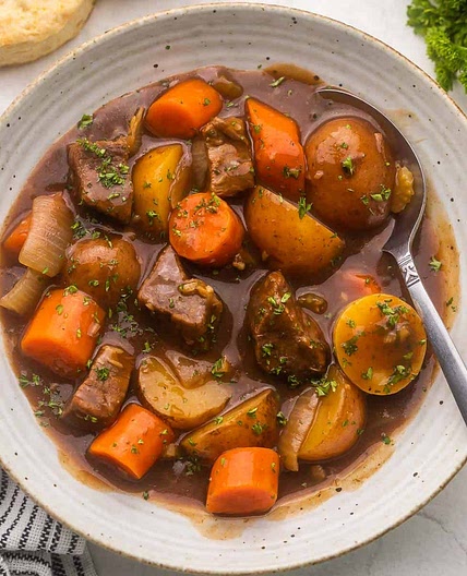Honey Balsamic Slow Cooker Beef Stew Recipe
