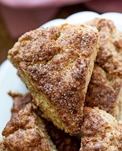 Vegan Churro Scones No Oil (Vegan Cinnamon Scones)