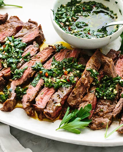 Skirt Steak with Chimichurri Sauce