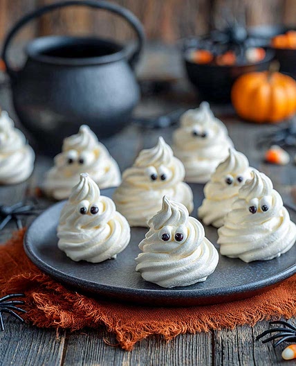 Ghost Meringue Cookies