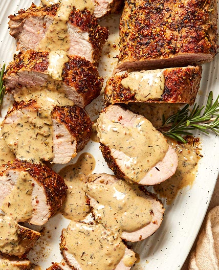 Best-Ever Pork Tenderloin with Dijon Cream Sauce