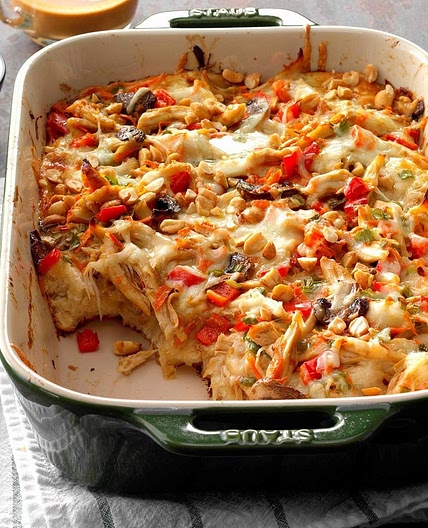 Thai Peanut Chicken Casserole