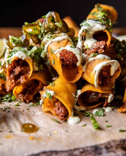 Crispy Chipotle Chicken Cream Cheese Taquitos