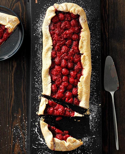 Rustic Chocolate Raspberry Tart
