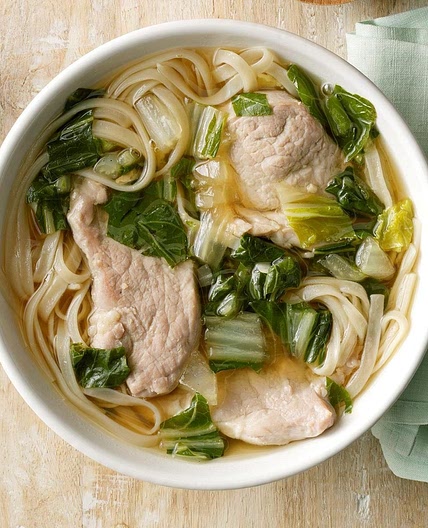 Pork & Bok Choy Udon Soup