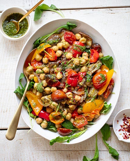 Mediterranean Roasted Vegetable Salad