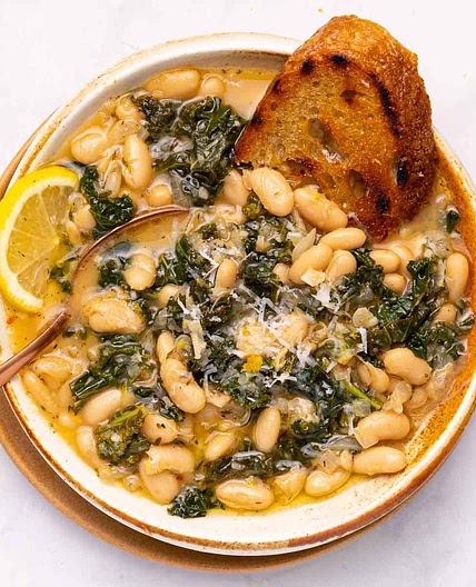 Braised White Beans & Greens