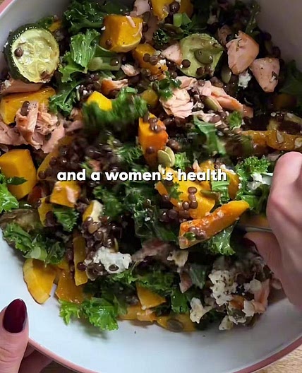 almon, butternut squash salad