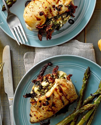 Goat Cheese and Spinach Stuffed Chicken