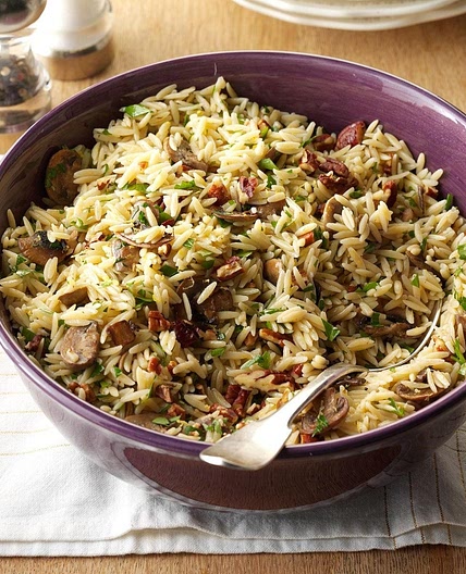 Lemon Mushroom Orzo