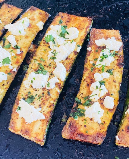 Blackstone Lemon Feta Zucchini