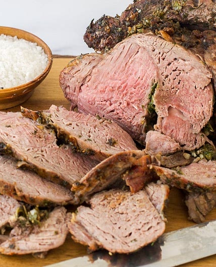 Roasted Boneless Leg of Lamb with Garlic-Herb Rub