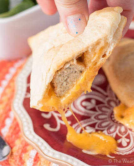 Meatball Stuffed Crescent Rolls