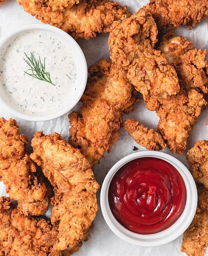 Buttermilk Fried Chicken Tenders with Homemade Ranch