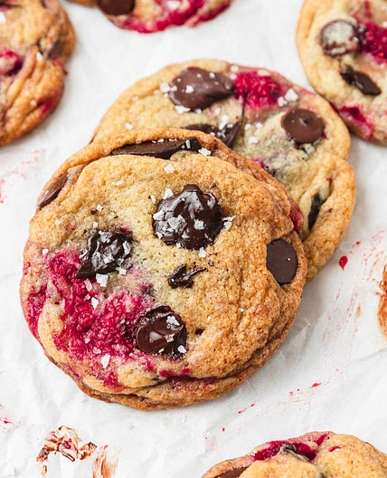 Dark Chocolate Raspberry Cookies