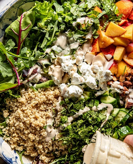 Peach and Goat Cheese Salad