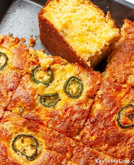 EASY Mexican Cornbread {with Jiffy Corn Muffin Mix}