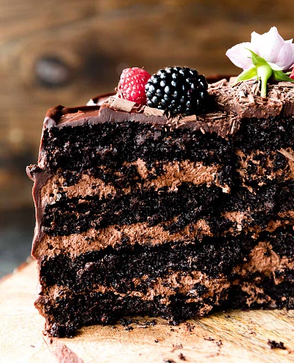 Dark Chocolate Mousse Cake