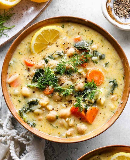 Lemony Greek Chickpea Soup