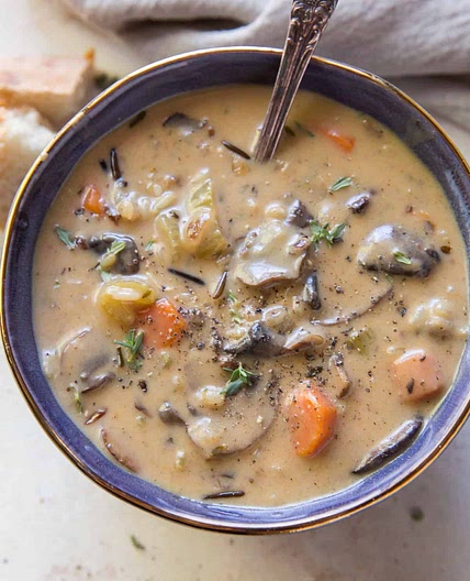 Creamy Mushroom Wild Rice Soup