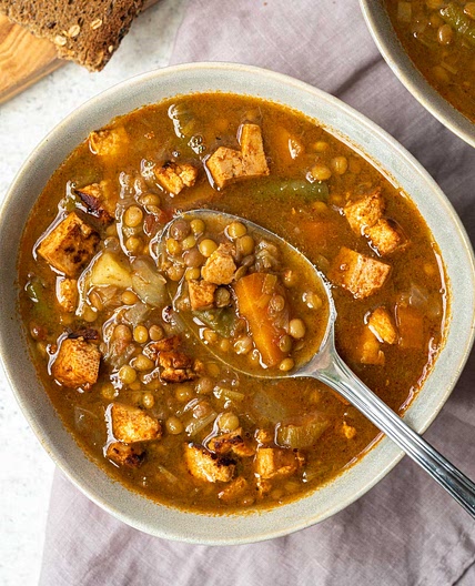 Carrot and Lentil Soup (Sopa de Lentejas)