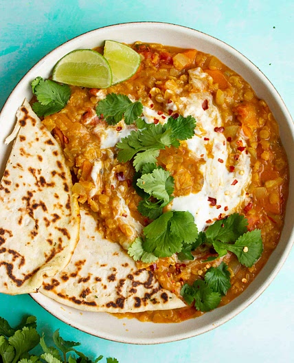 Easy Red Lentil Dahl with Coconut Milk