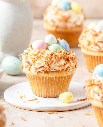 Coconut Easter Egg Cupcakes